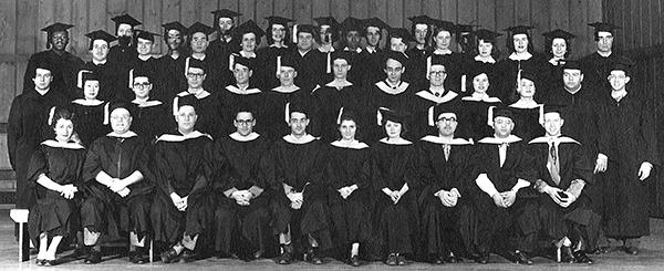graduating class in gowns